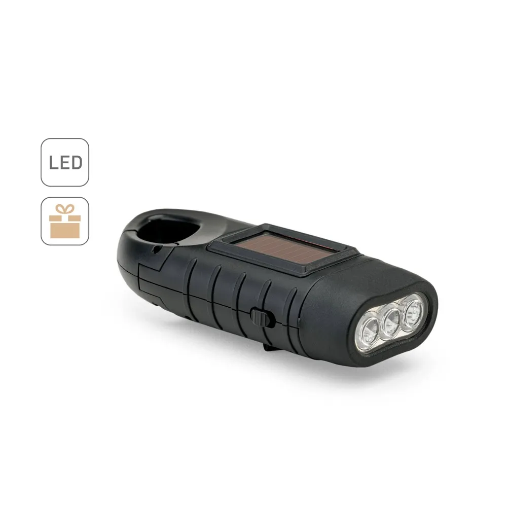 SOLARKY. Lanterna compacta de 0 5 W em ABS, com 3 LEDs brancos com 90 lumens-98162