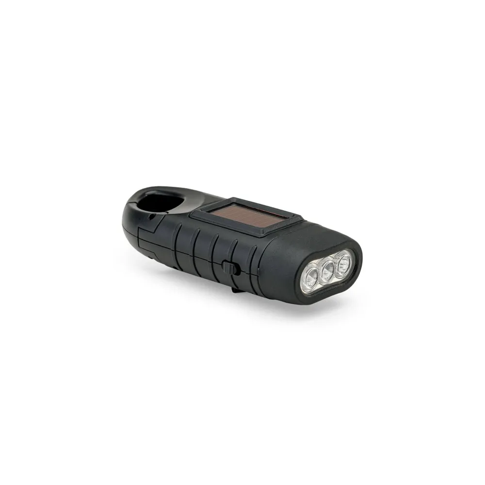 SOLARKY. Lanterna compacta de 0 5 W em ABS, com 3 LEDs brancos com 90 lumens