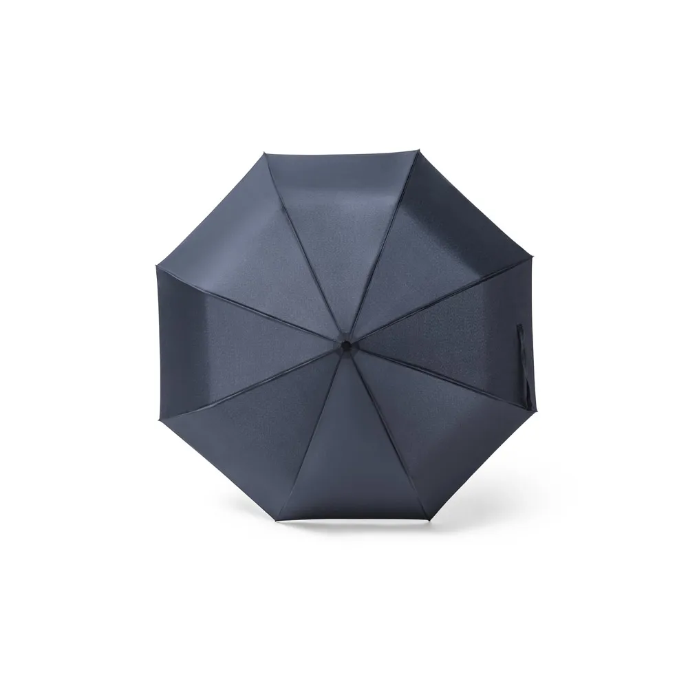 GUSTAVO. Guarda-chuva dobrável de 23   em 100% poliéster reciclado pongee 190T (100% rPET) com abertura e fecho automático