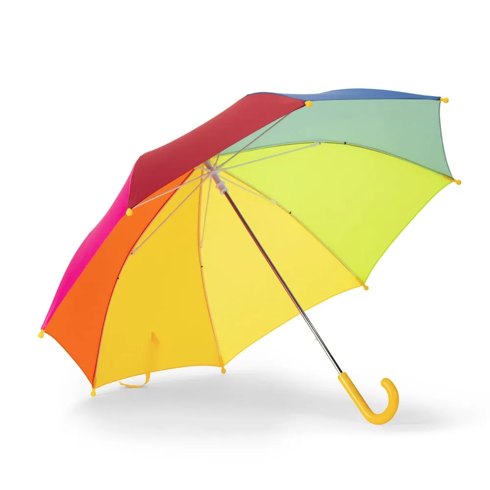 OLIVIA. Guarda-chuva colorido para criança de 19  em poliéster 190T