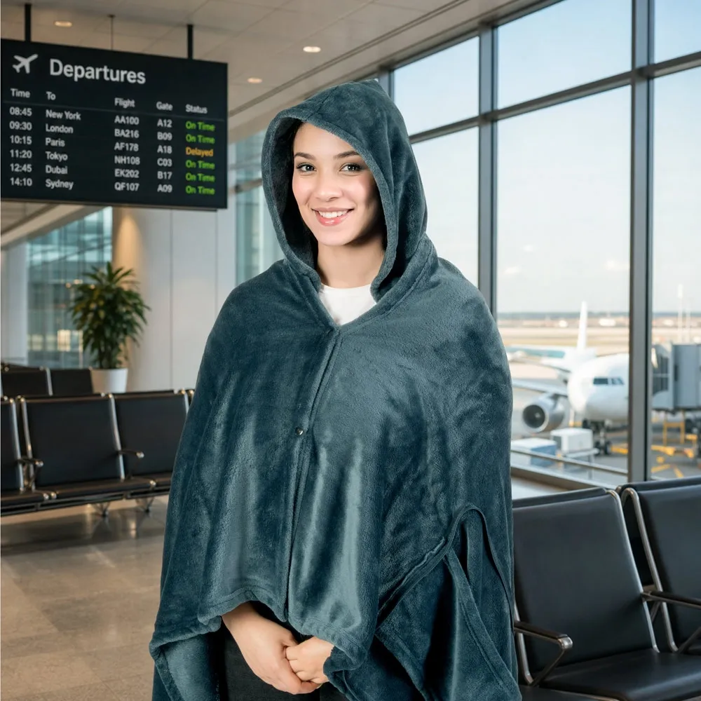 SNUGGY. Manta 3 em 1 em tecido polar (220 g/m²) ideal para viagens