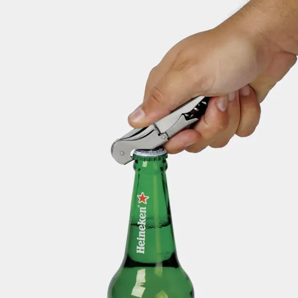 ABRIDOR SACA-ROLHAS EM METAL VÊNETO - 2 ESTÁGIOS