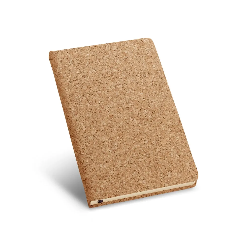 ADAMS A6. Caderno A6 em cortiça com folhas lisas