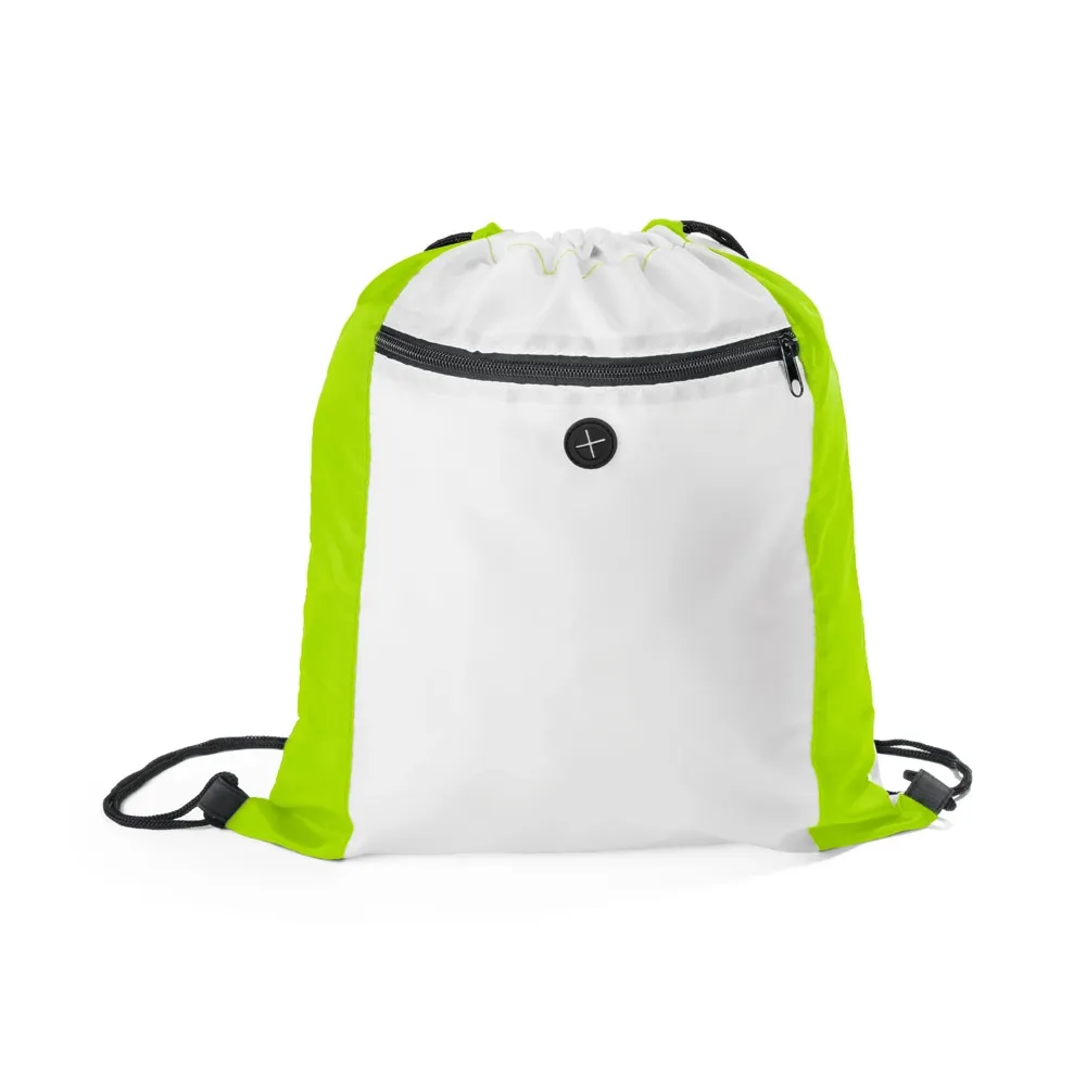 ALICANTE. Sacola tipo mochila em 210D VERDE CLARO-92911-VDC