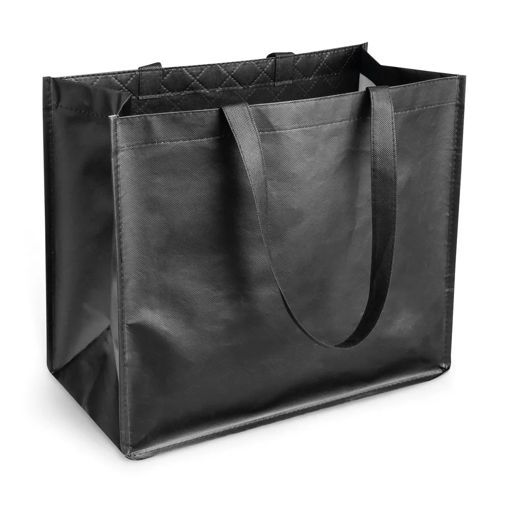 ARLETA. Sacola em non-woven laminado (110 g/m²) com bolso frontal (175 g/m²)