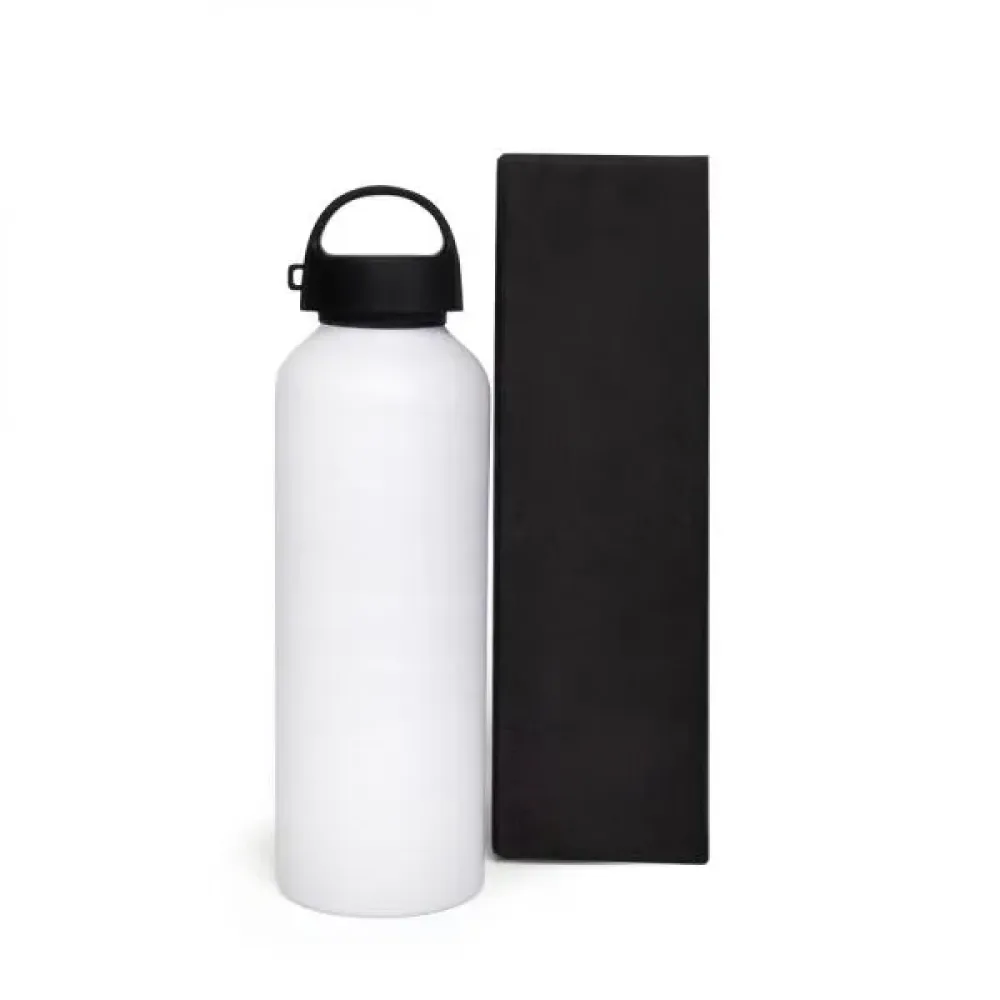 GARRAFA EM ALUMÍNIO BRANCO - 600 ML