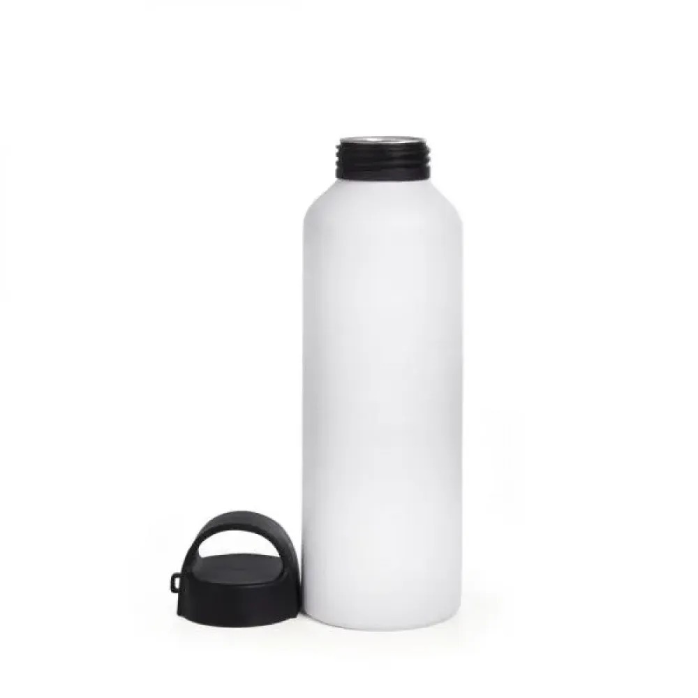 GARRAFA EM ALUMÍNIO BRANCO - 600 ML