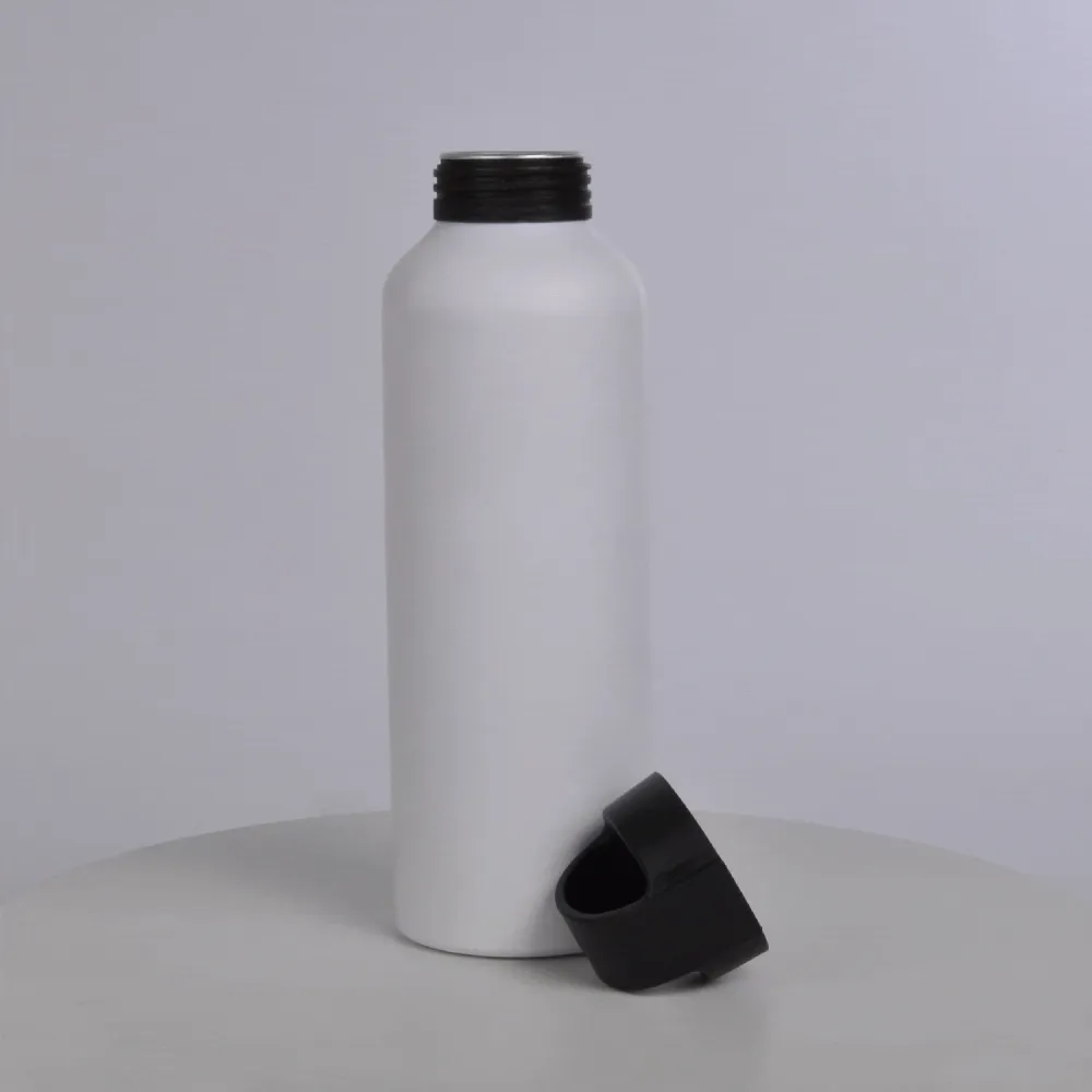 GARRAFA EM ALUMÍNIO BRANCO - 600 ML