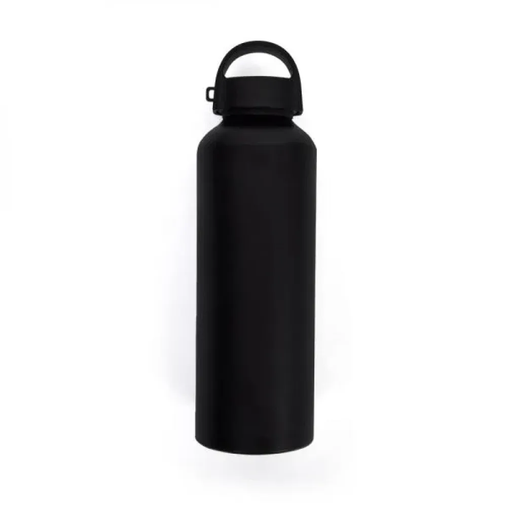 GARRAFA EM ALUMÍNIO PRETO - 600 ML