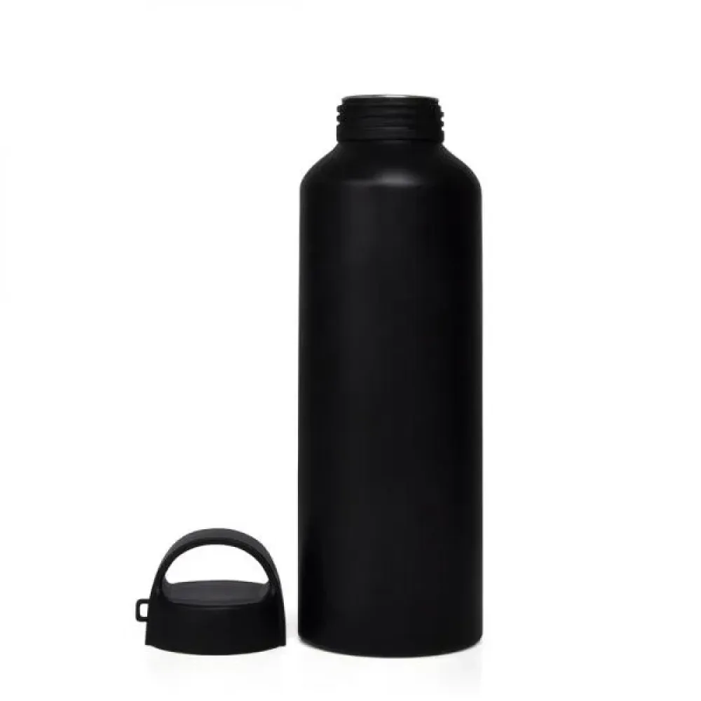 GARRAFA EM ALUMÍNIO PRETO - 600 ML