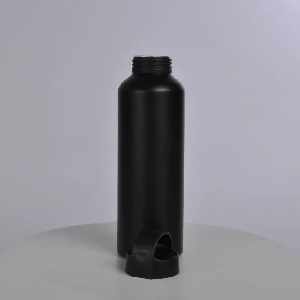 GARRAFA EM ALUMÍNIO PRETO - 600 ML