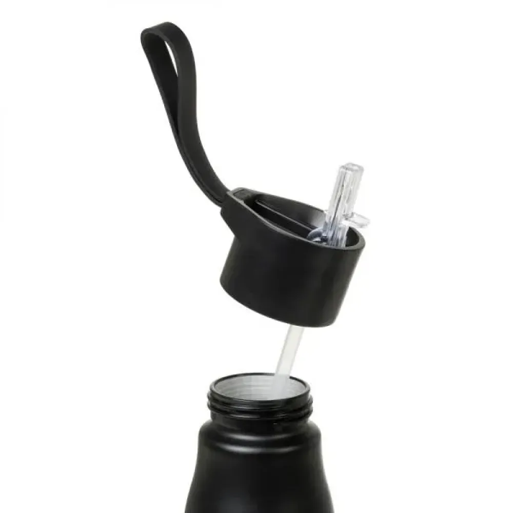 GARRAFA EM ALUMINIO RECICLADO - PRETO - 750 ML