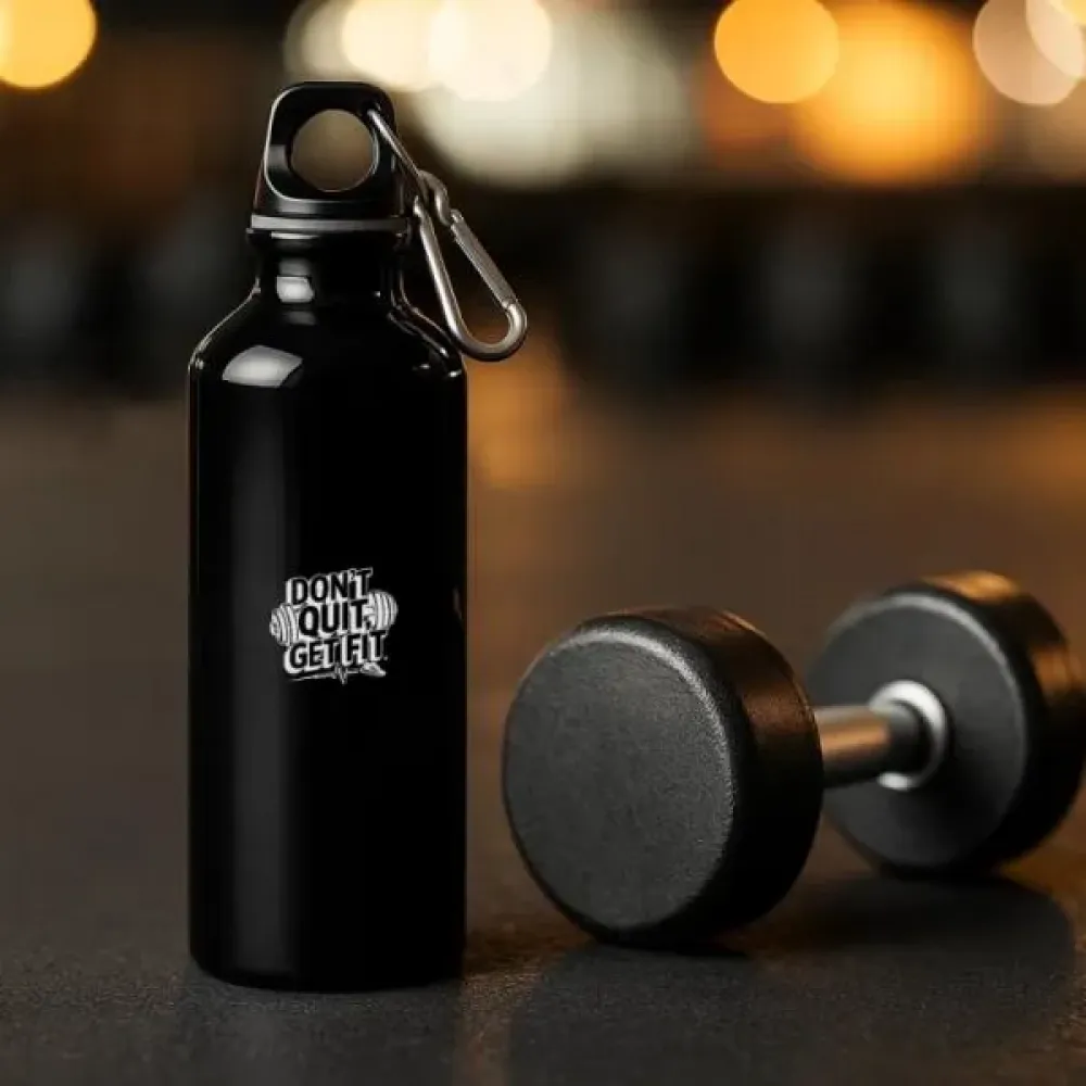 SQUEEZE EM ALUMÍNIO PRETO - 500ML