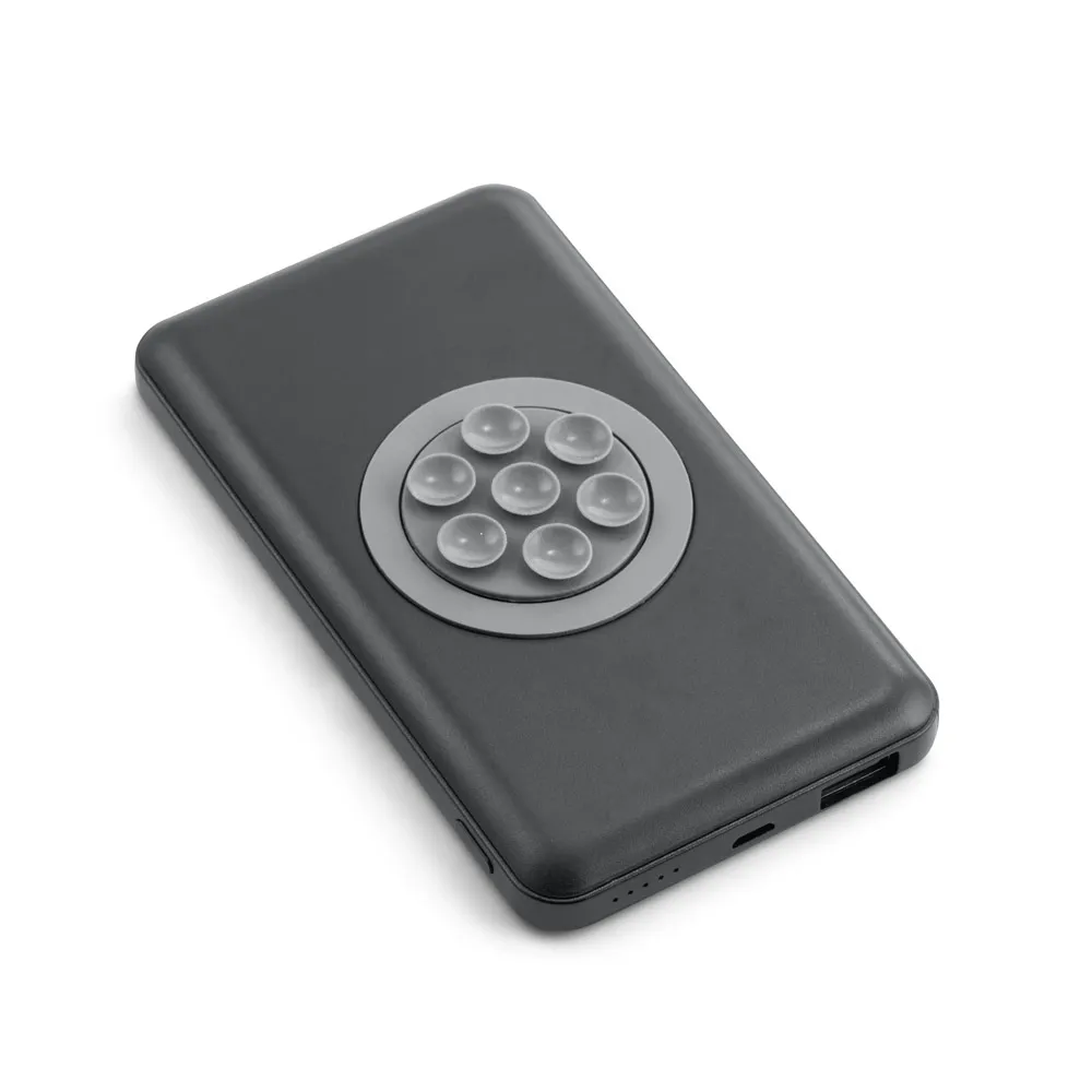 AZOFI. Bateria portátil e carregador wireless em alumínio 4000 mAh PRETO