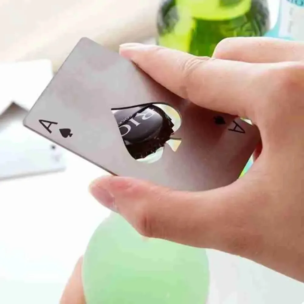 Abridor de Garrafas Carta Baralho - Inox-ABR1