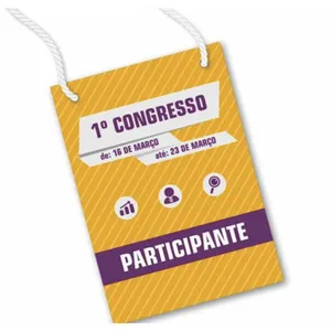 Crachá personalizado com dois furos.-AFK-77377