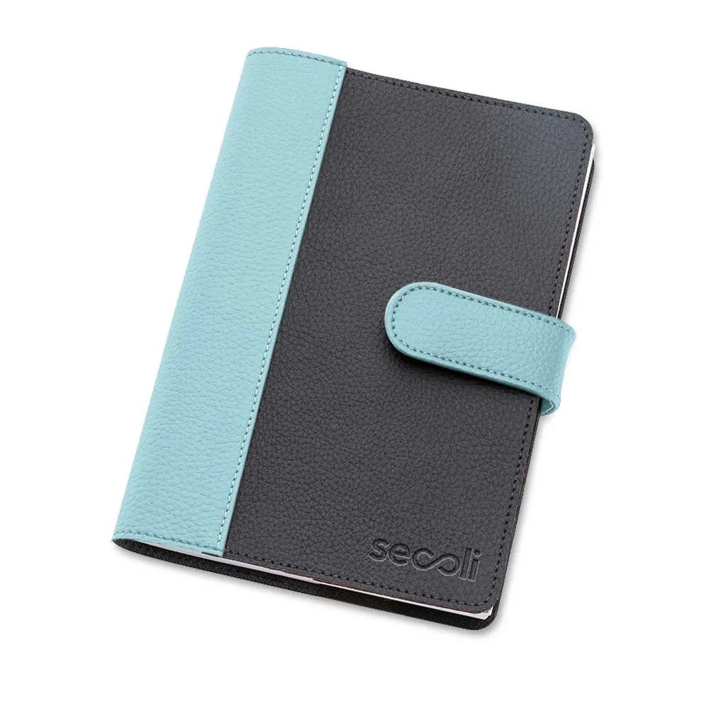 Agenda Capa PU com Aba de Fecho e Porta-Cartões