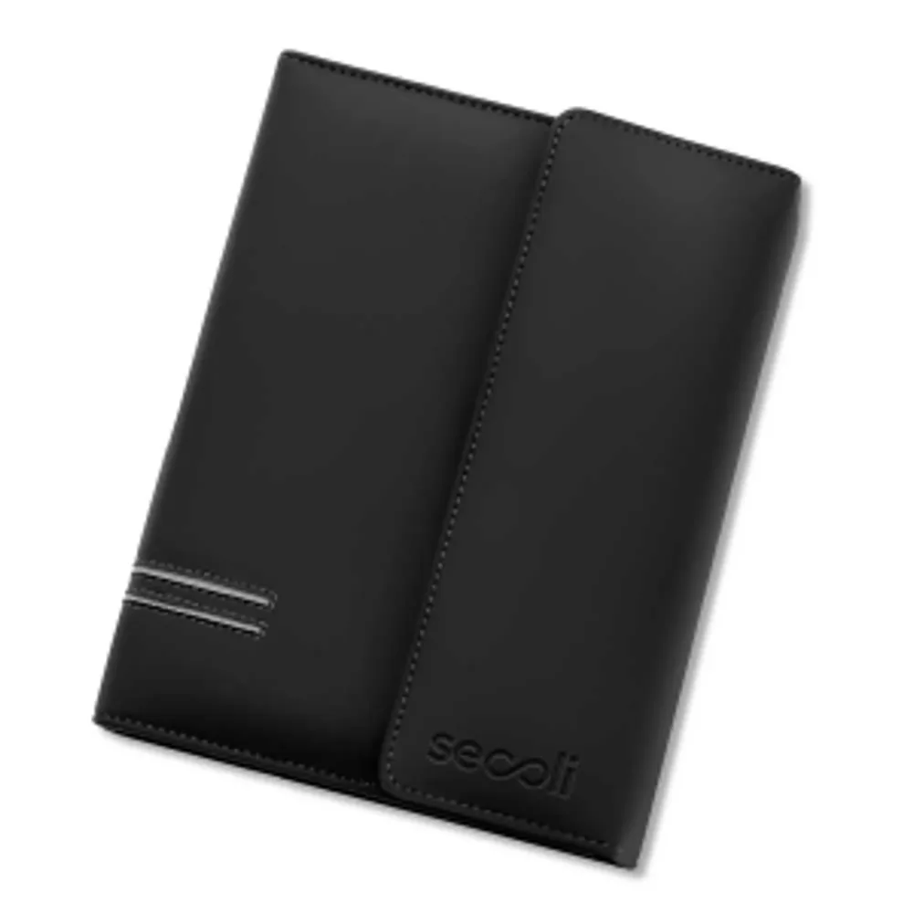 Agenda Capa PU com Fecho Oculto