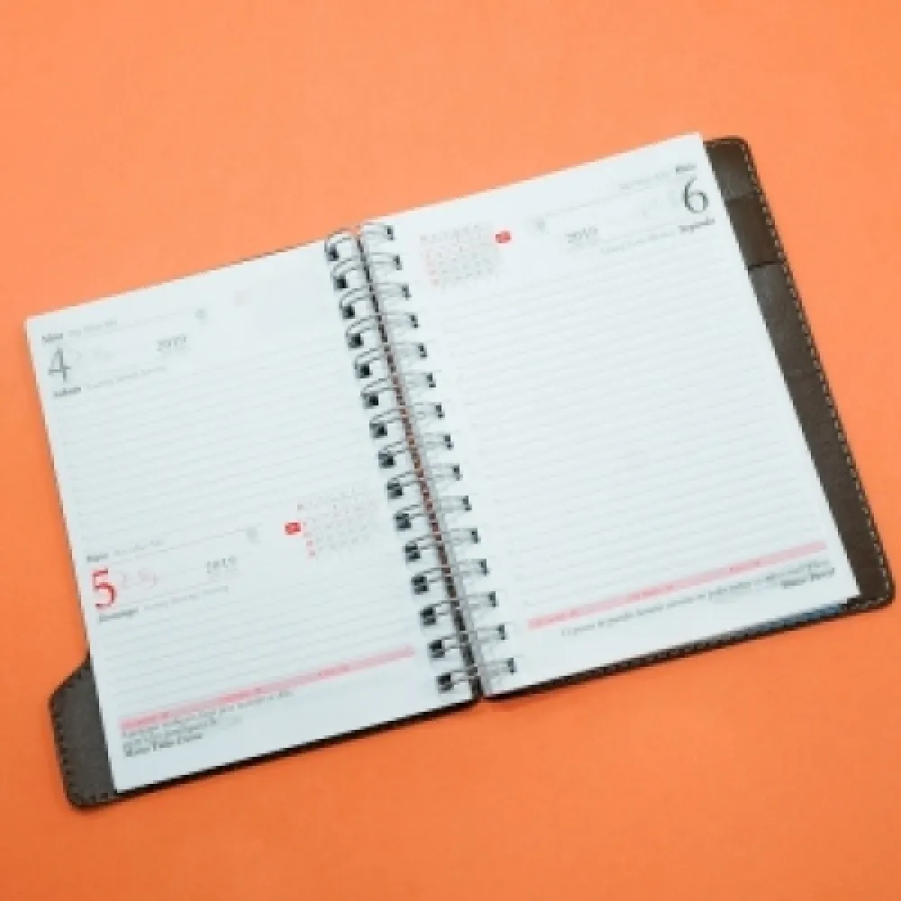 #Agenda Wire-o com Suporte para Caneta