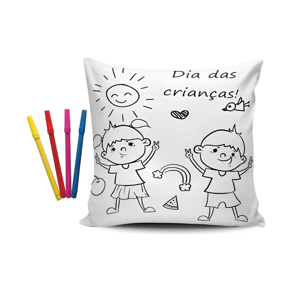 Almofada Pinte E Lave  20x20cm -ALM03