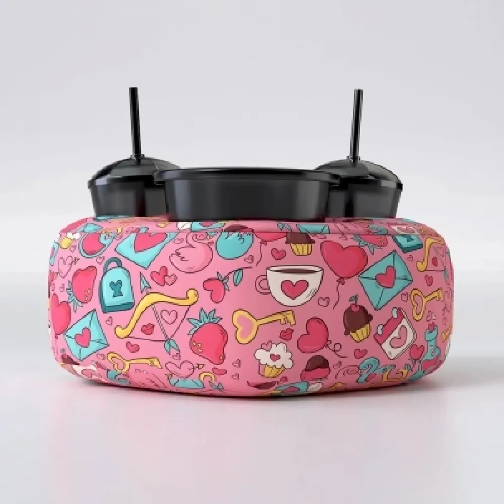 Almofada Porta Pipoca Coração Dia dos Namorados