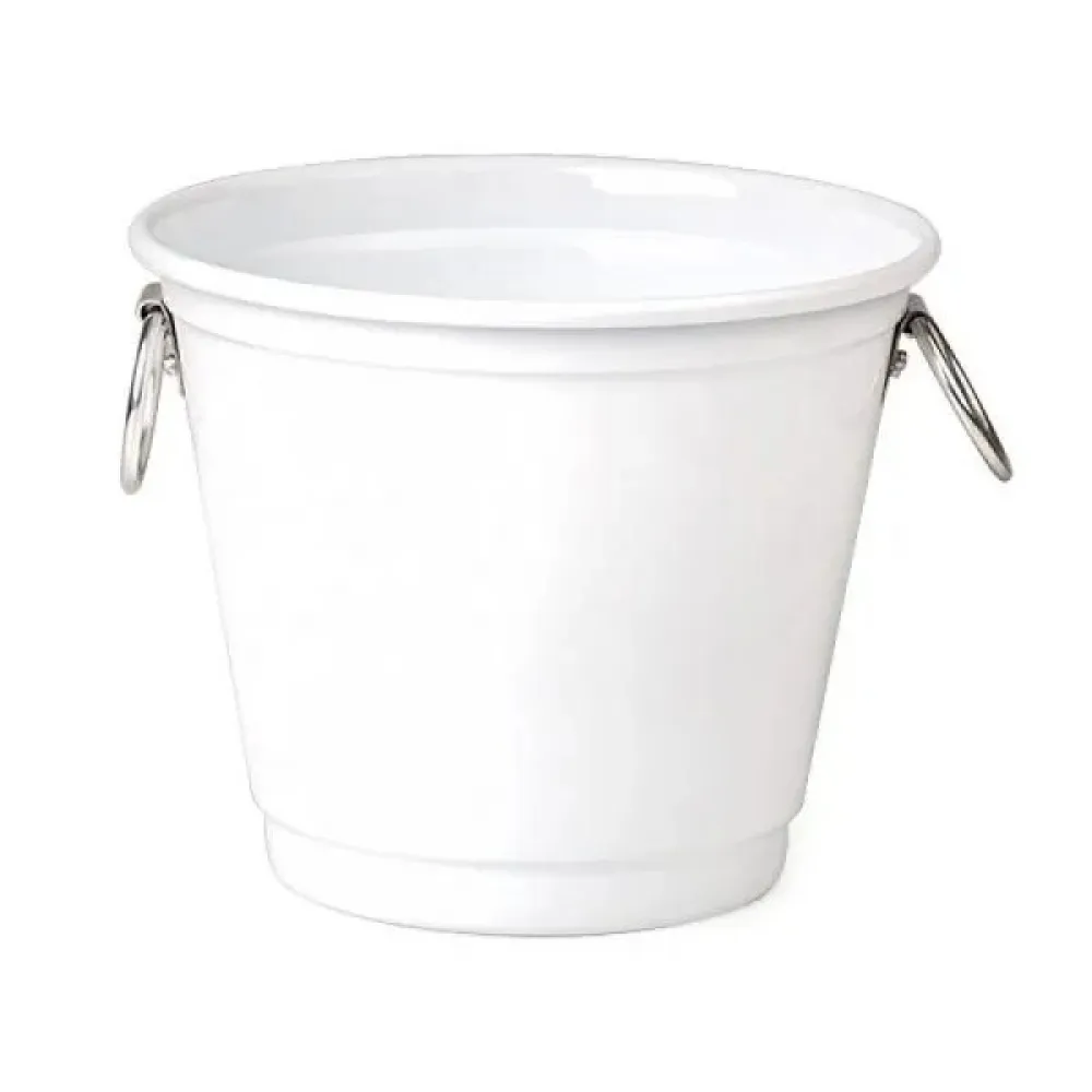 BALDE PARA GELO COM ARGOLAS - BRANCO - 4L-KB-03030