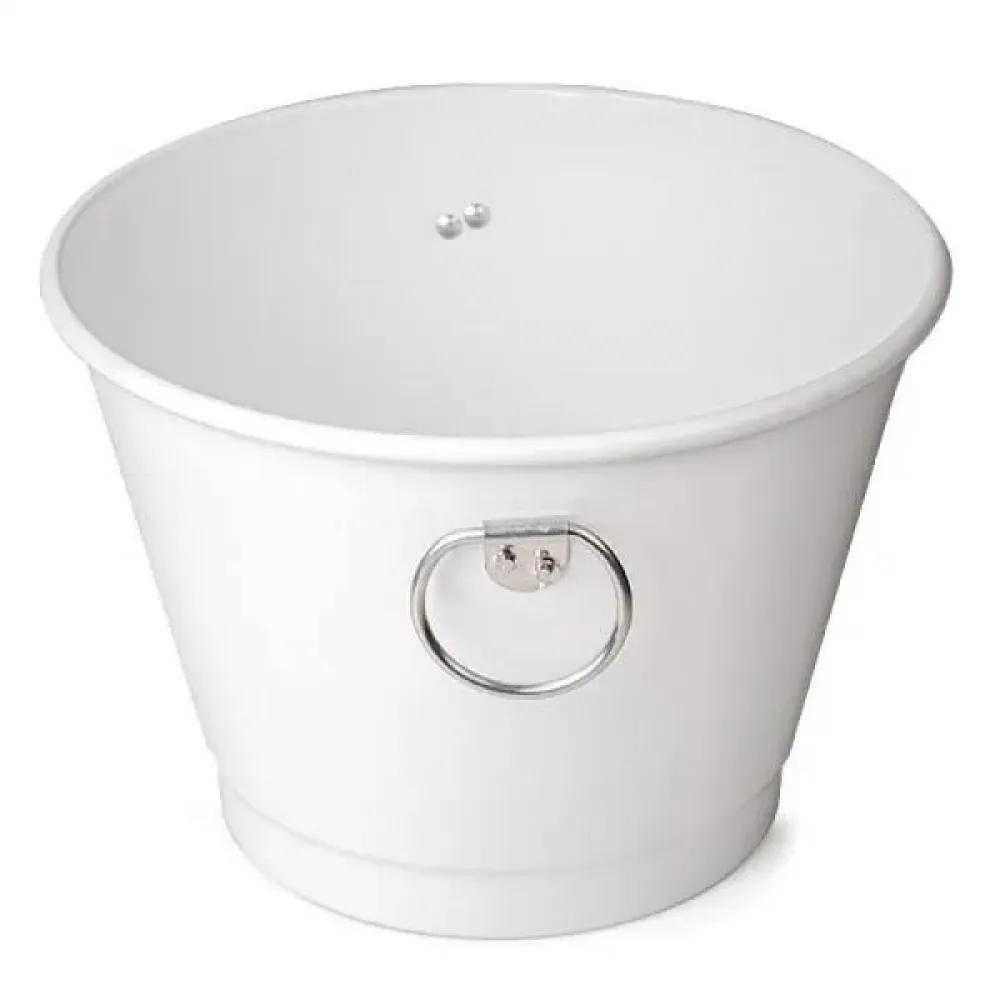 BALDE PARA GELO COM ARGOLAS - BRANCO - 6L