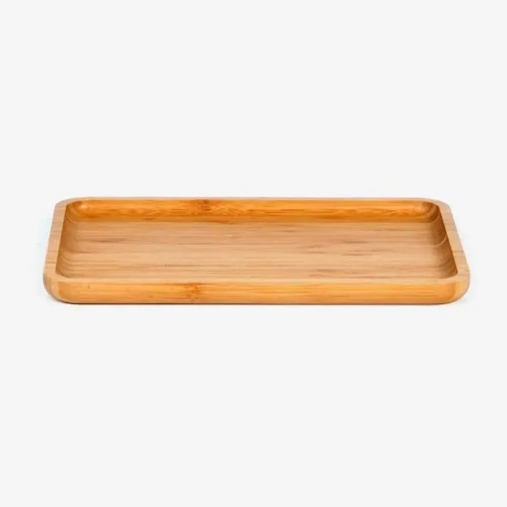 BANDEJA EM BAMBU PARA SERVIR - 28X20CM