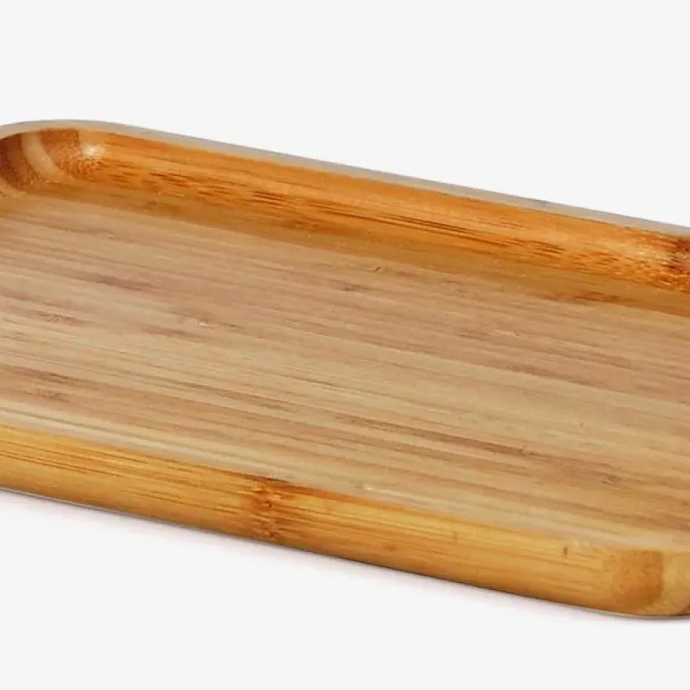BANDEJA EM BAMBU PARA SERVIR - 28X20CM