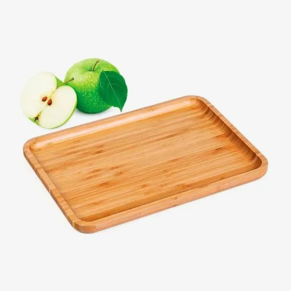 BANDEJA EM BAMBU PARA SERVIR - 28X20CM-BT-02823