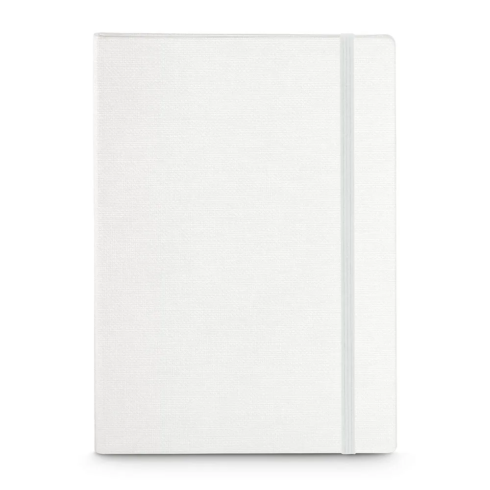 BERGSON. Caderno capa dura em cartão e em PU térmico BRANCO-93736-BRA