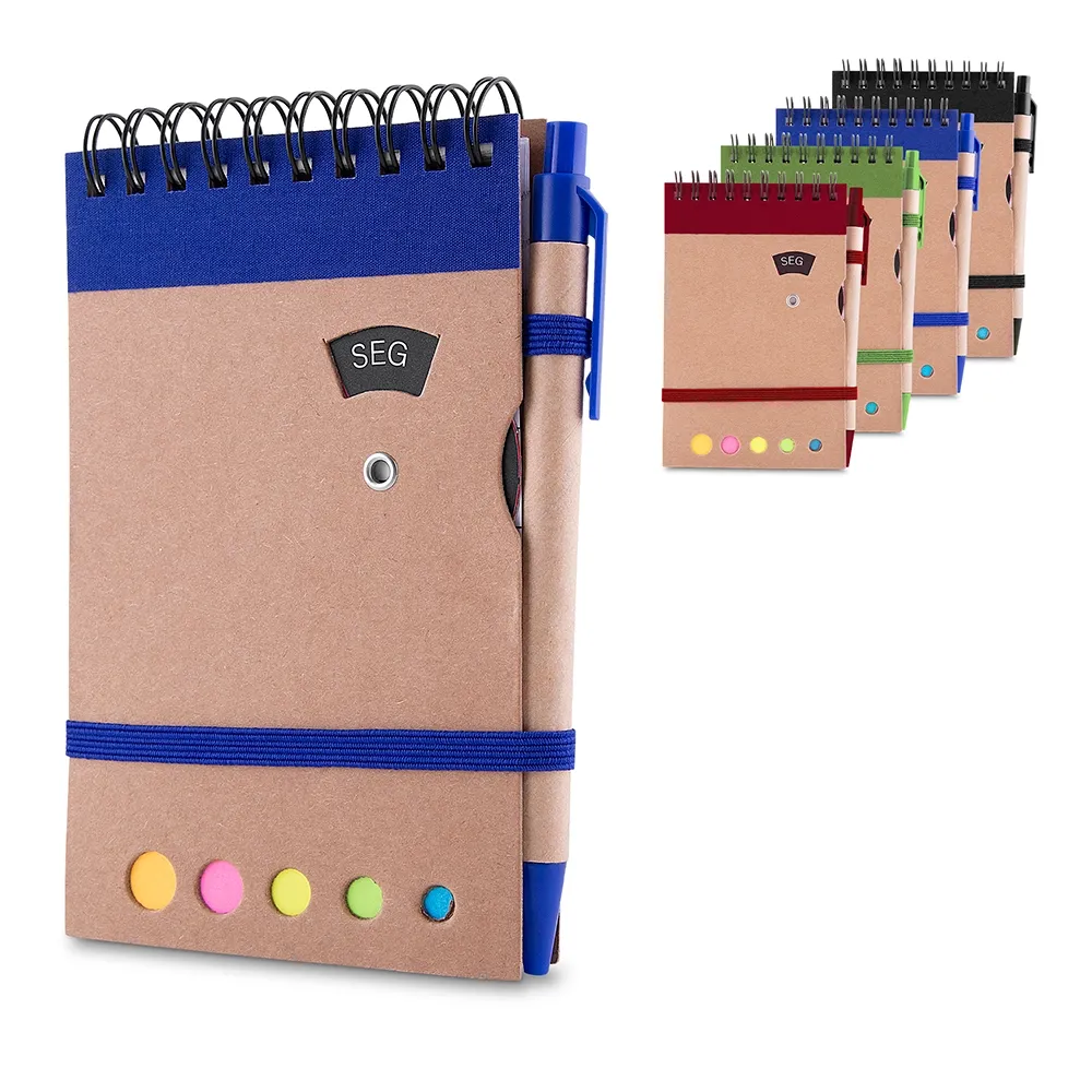 Mini caderno A6 com caneta