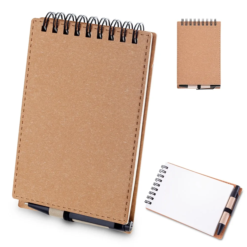 Mini Caderno de anotações com caneta
