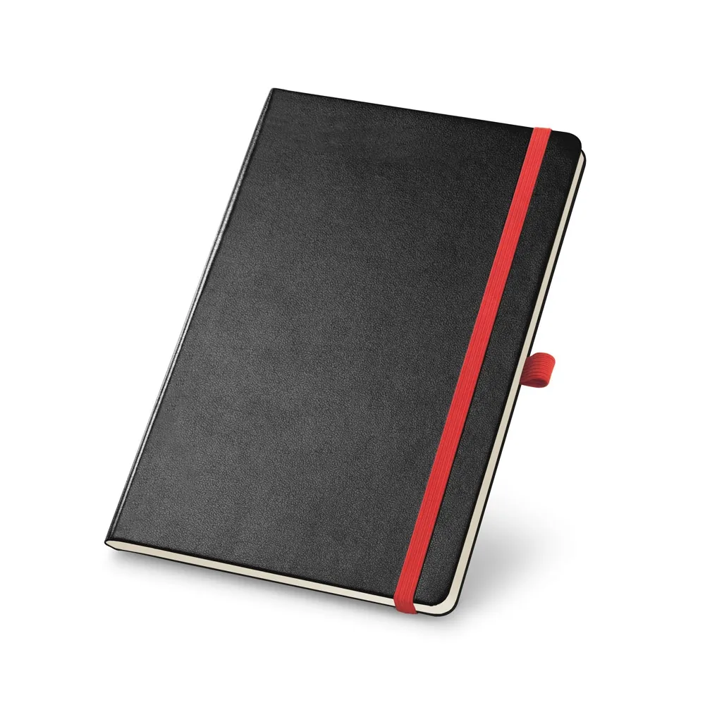 BOUVIER. Caderno A5 com folhas pautadas VERMELHO-93729-VM