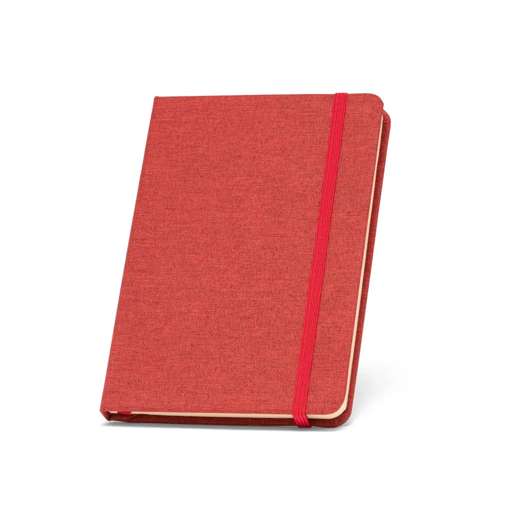 BOYD. Caderno A5 em rPET com folhas pautadas VERMELHO-93276-VM