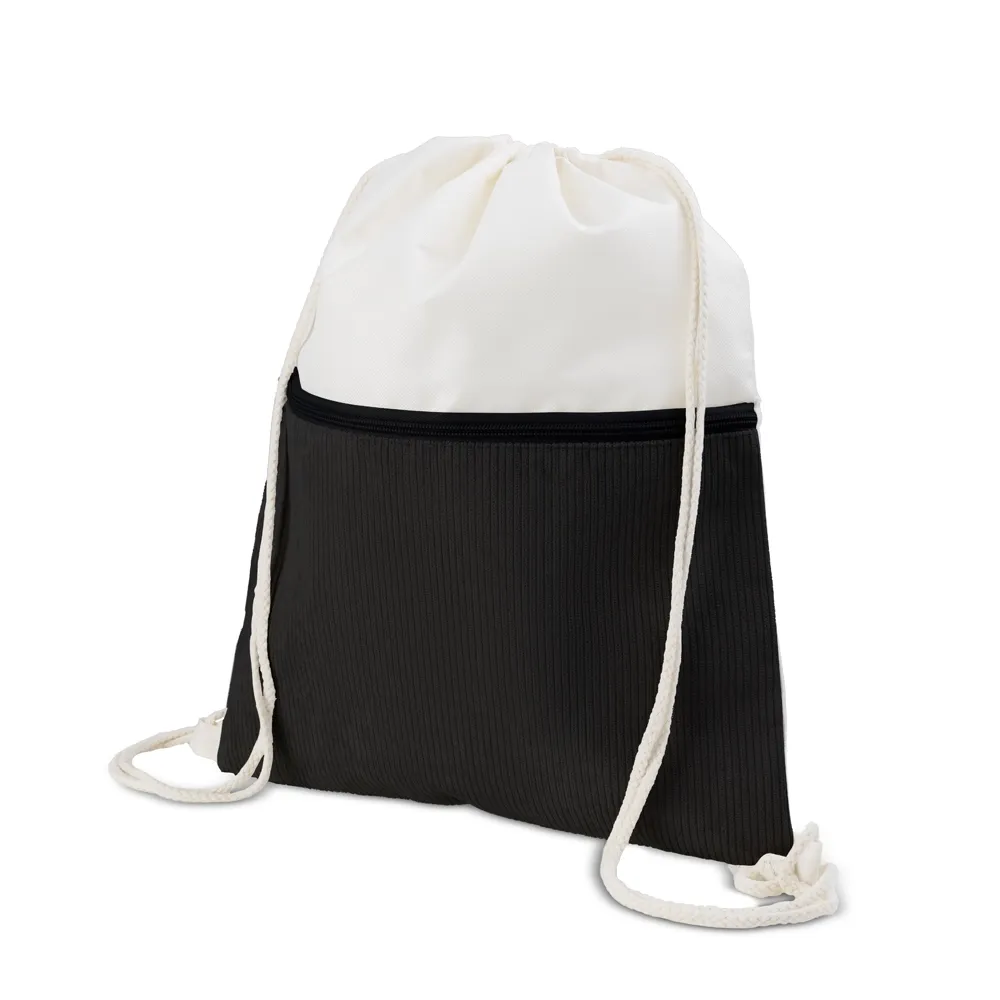 Sacola/Mochila em poliéster e veludo (41x34,4cm)