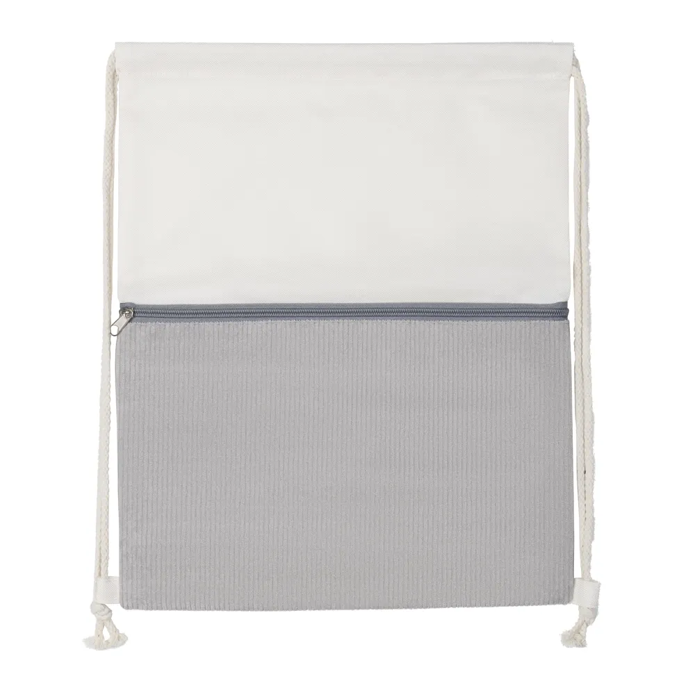 Sacola/Mochila em poliéster e veludo (41x34,4cm)
