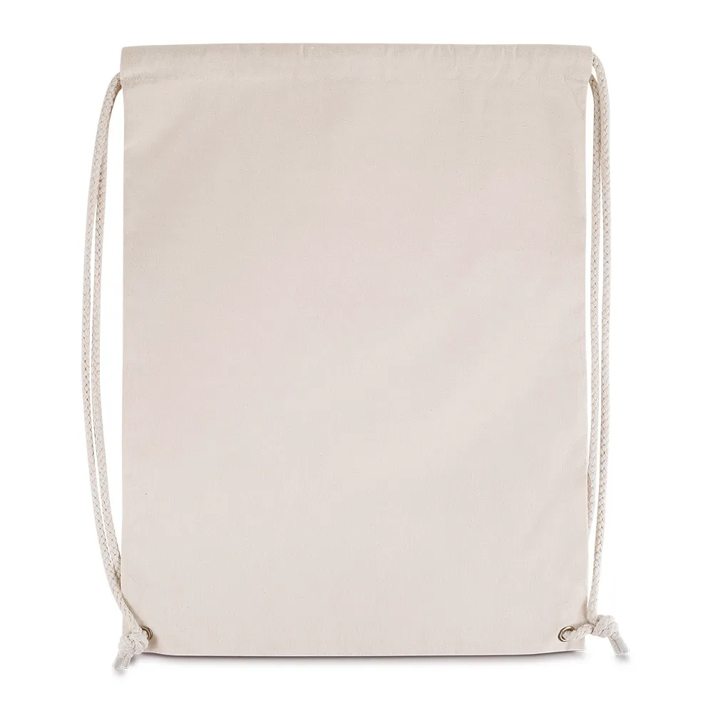 Sacola/Mochila em algodão 145g/m² (41x33x10cm)-BP0010P