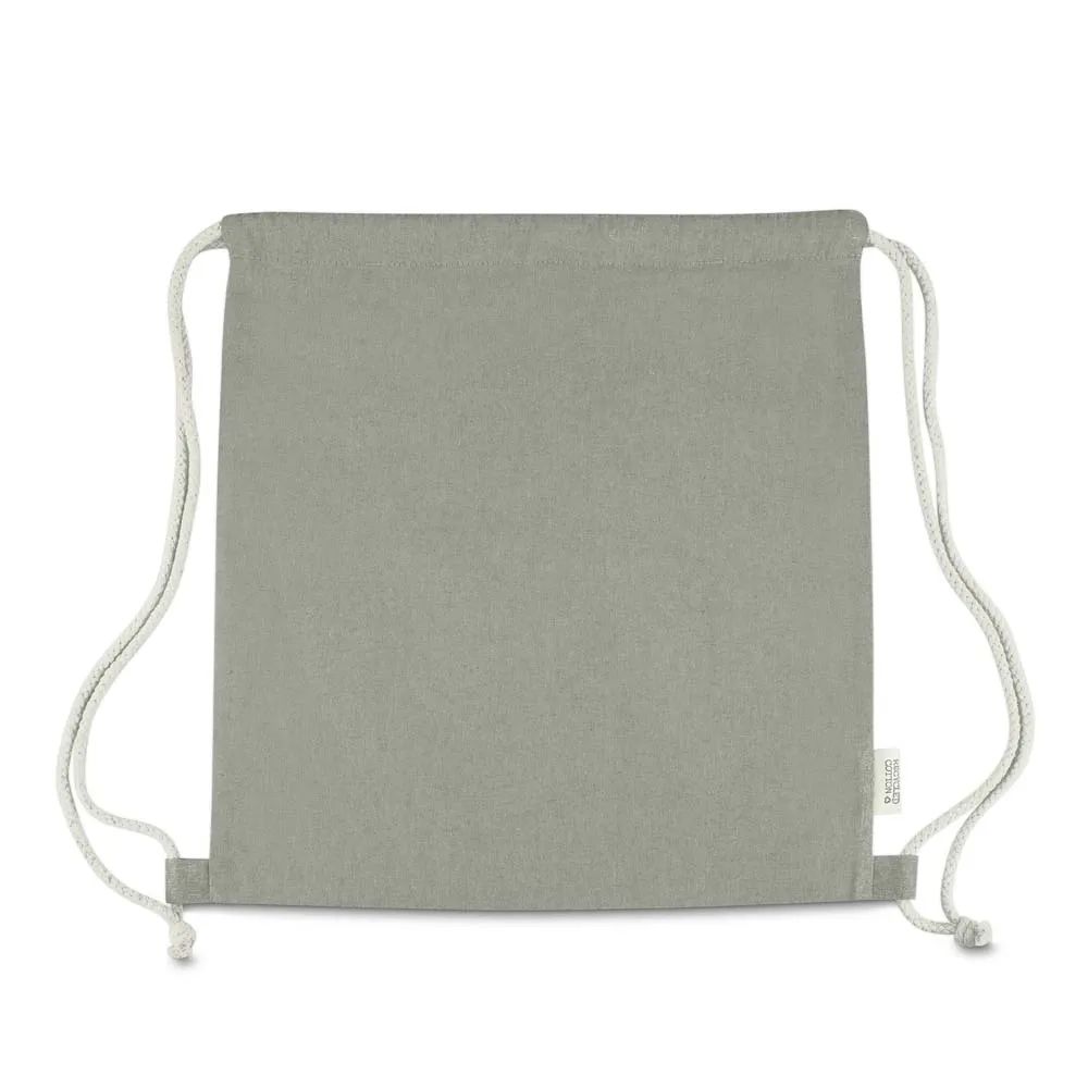 Sacola/Mochila em algodão mescla reciclado 140g/m²