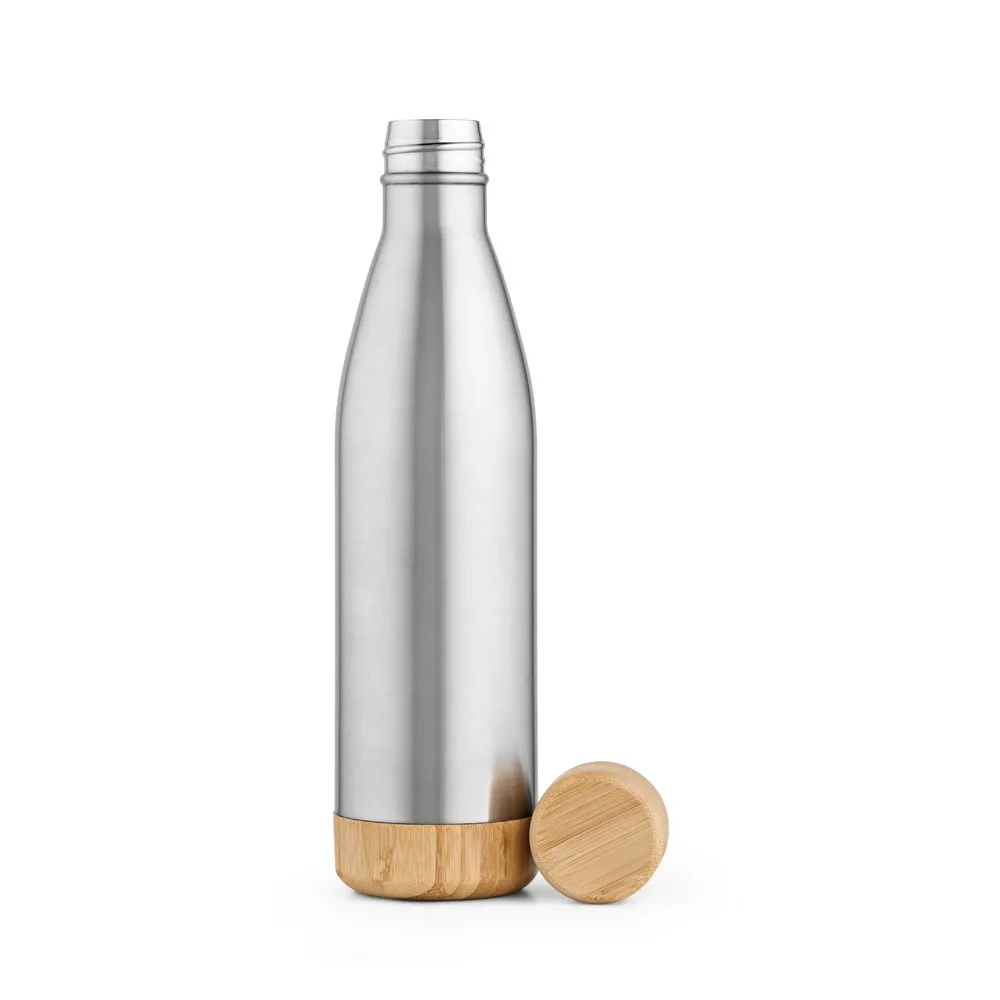 BROMELL 800. Garrafa em aço inox (90% reciclado) com tampa em bambu 800 mL-94337