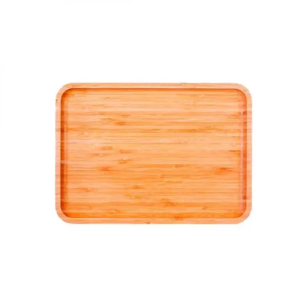 BANDEJA EM BAMBU PARA SERVIR - 28X20CM