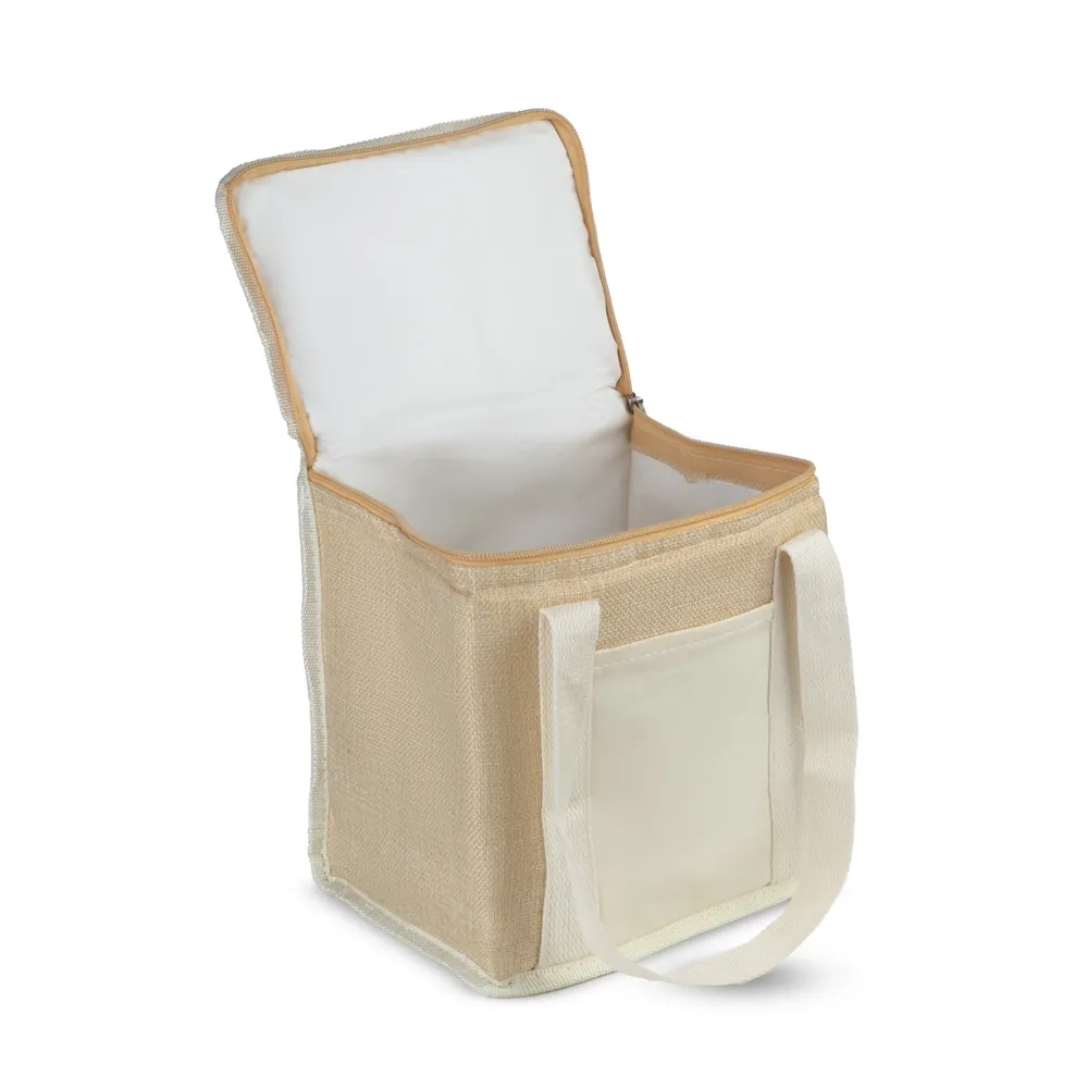 Bolsa Térmica em algodão e Juta sintética (21x19x15cm)-BT210P