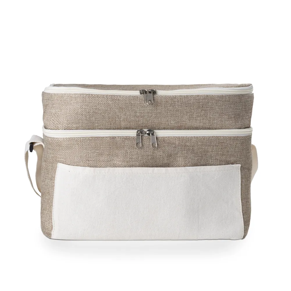 Bolsa Térmica em algodão e Juta sintética (24x30x20cm)