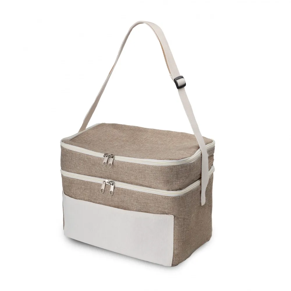 Bolsa Térmica em algodão e Juta sintética (24x30x20cm)