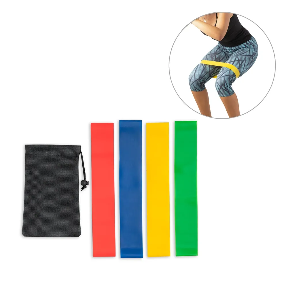 BURPEE. Conjunto de 4 bandas elásticas com bolsa de non-woven-003MRP99970