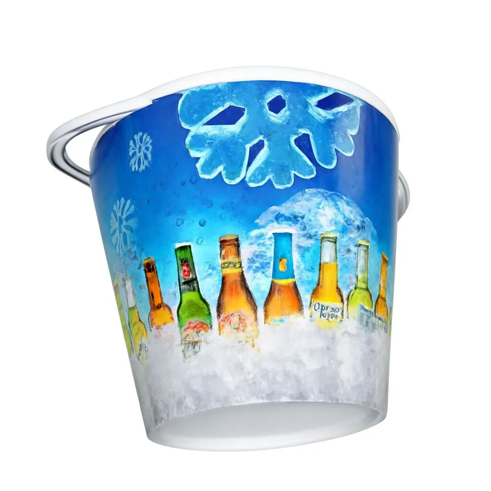 Balde de Gelo slim 4,5 litros In Mold Label Balde de Gelo slim 4,5 litros In Mold Label