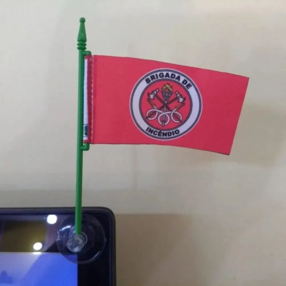 Bandeirinha de Mesa, Brigada de Incêndio, com ventosa-BNDBI2