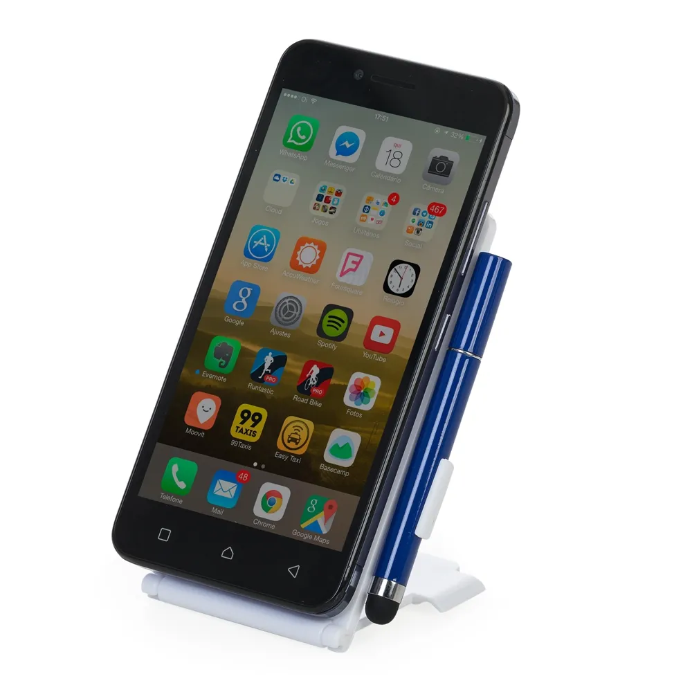 #Base Plástica para Celular com Caneta Touch-P@12624