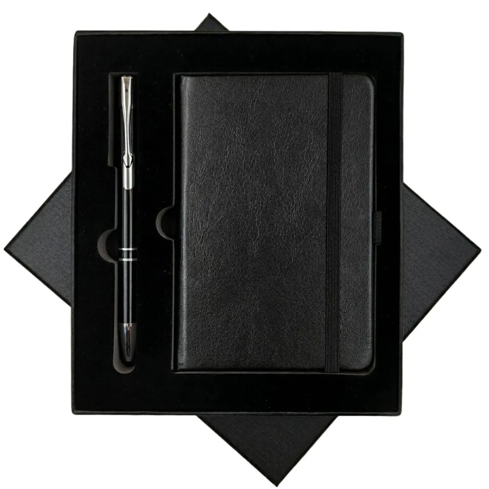 Bloco De Anotação + Caneta + Caixa.-A6-P + 9997B + BOX.