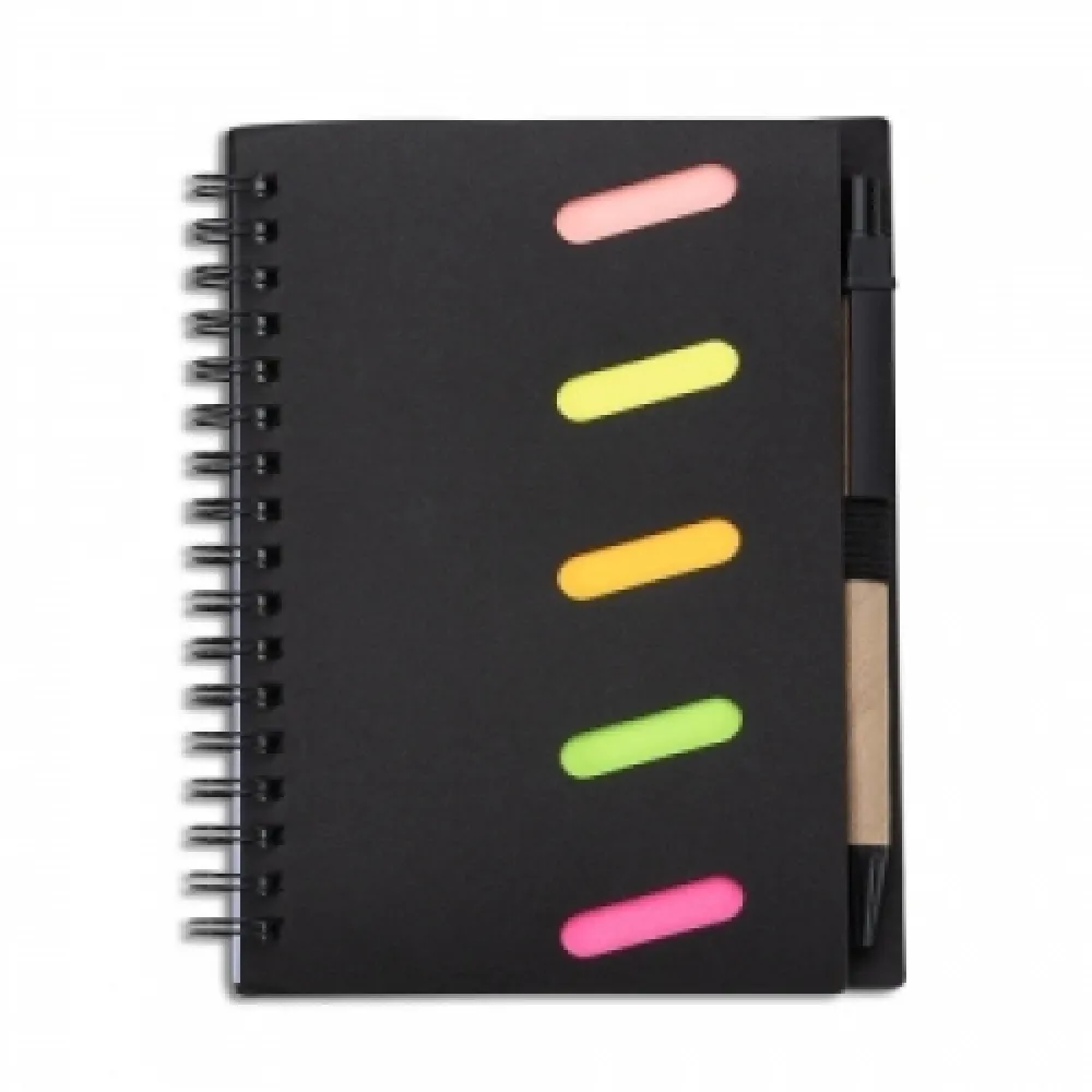 #Bloco de Anotações com Caneta e Autoadesivos